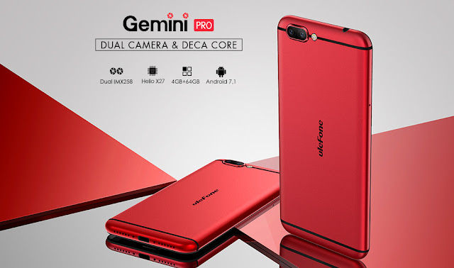 【Ulefone Gemini Pro】1300万画素デュアルカメラでHelio X27デカコアプロセッサー搭載！パワーアップしたUlefone Gemini Proが登場です！