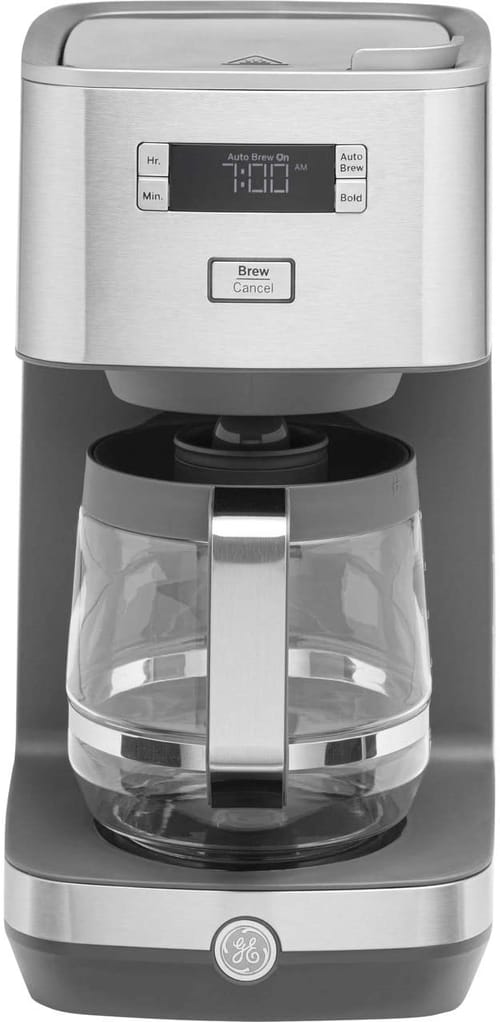 GE Drip Coffee Maker with 12-Cup Glass Carafe