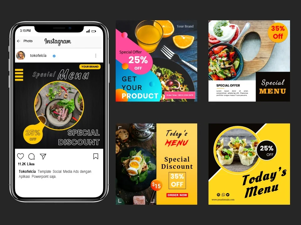 Template Instagram Post Social Media Premium Desain