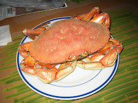 Steamed dungeness crab