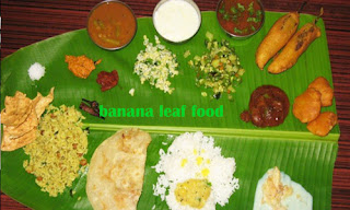 South Indian cuisine is served in banana leaf