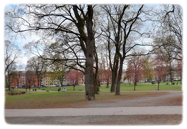 Fotomontasje fra Sofienbergparken i Bydel Grünerløkka i Oslo.