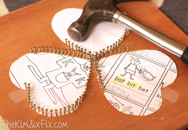 Nailing for String art