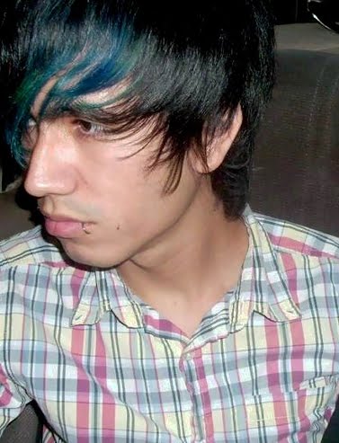 boy emo hairstyle. Hot emo boy with hot emo hair