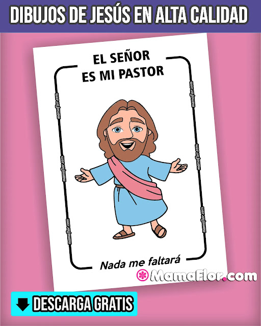 Dibujos de Jesús a Colores para Semana Santa