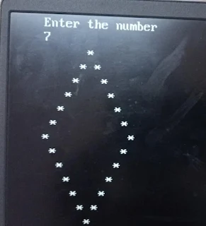 C Program to print Hollow Diamond Star Pattern