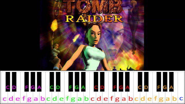 Tomb Raider Theme (1996) Piano / Keyboard Easy Letter Notes for Beginners