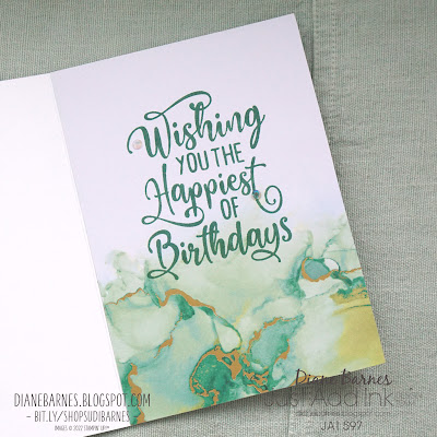 Handmade floral birthday card made with Stampin Up Artistically Inked stamp set, Artistic dies from Expression in Ink suite. Card by Di Barnes - Independent Demonstrator in Sydney Australia - stampin up - colourmehappy - cardmaking - stamping - papercraft