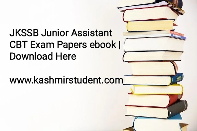JKSSB Junior Assistant CBT Exam Papers ebook | Download Here