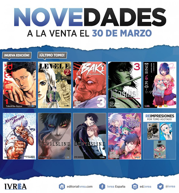 Novedades Ivrea del 30 de marzo de 2023.