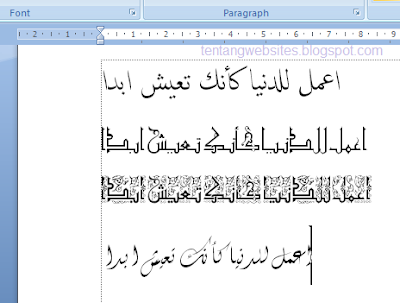 kumpulan font kaligrafi arab