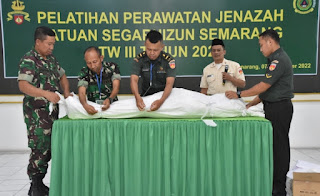 Bintaljarahdam IV/Diponegoro Gelar Pelatihan Perawatan Jenazah