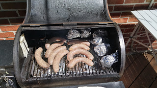 Apple Brats and Sweet Potatoes