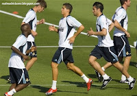 Cristiano Ronaldo's first training with Real Madrid Photos