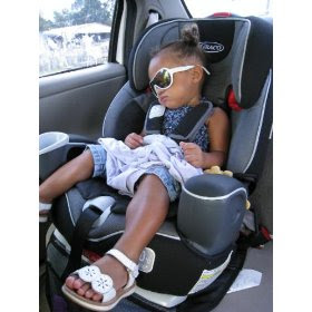 girl sleeping in graco nautilus 3 in 1 car seat