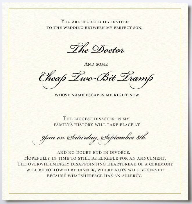 If wedding invitations could