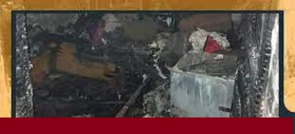 لحظه تفحم طفلتين شقيقتين في حريق منزلهما بمنطقة شبرا مصر