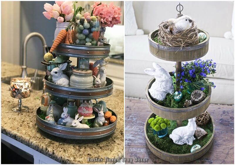 Easter Tiered Tray Decor