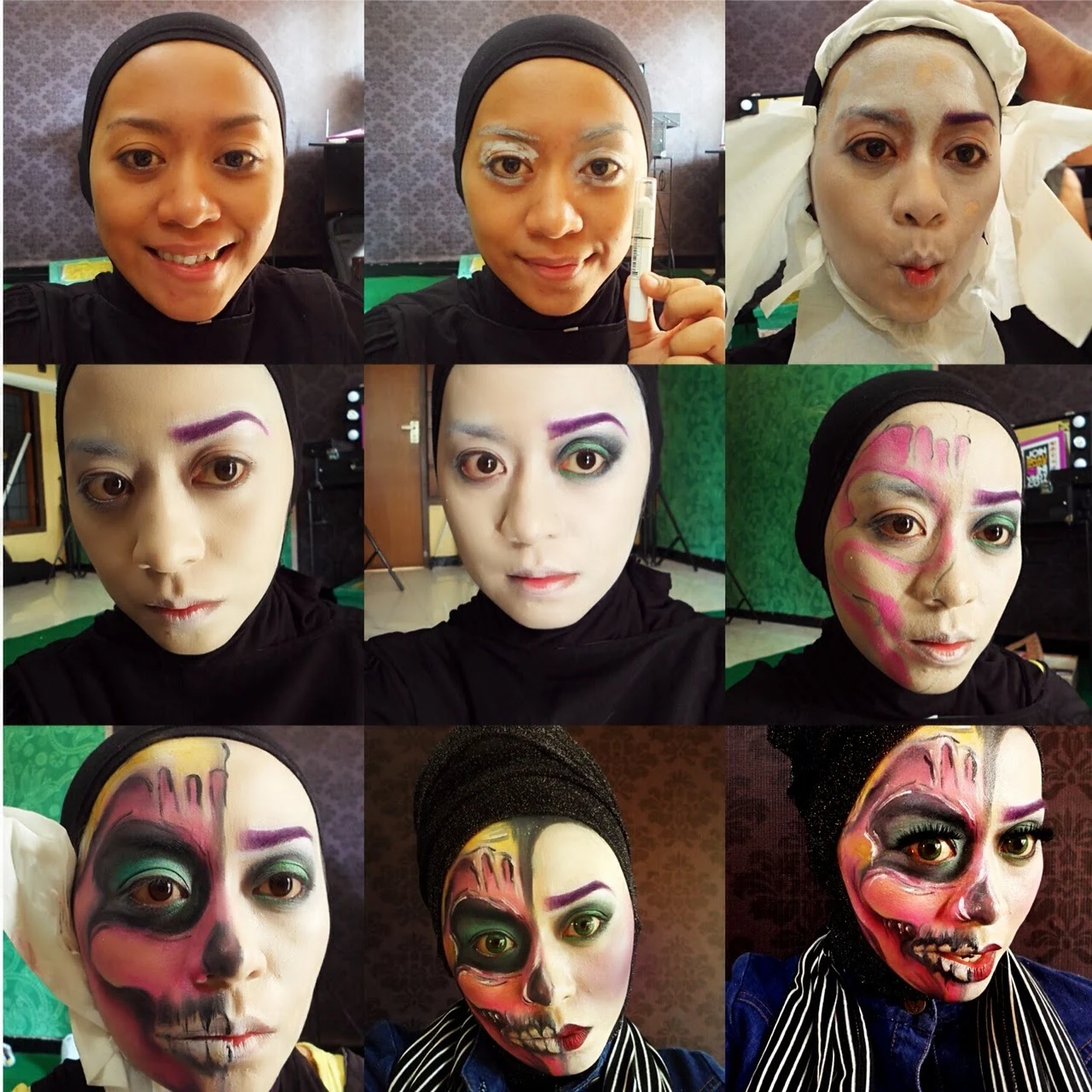 Ini Vindy Yang Ajaib Face Painting Skully Evil Queen