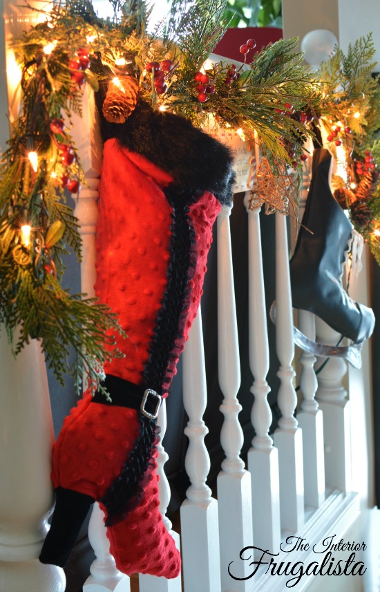 DIY Stiletto and Hockey Skate Christmas Stockings