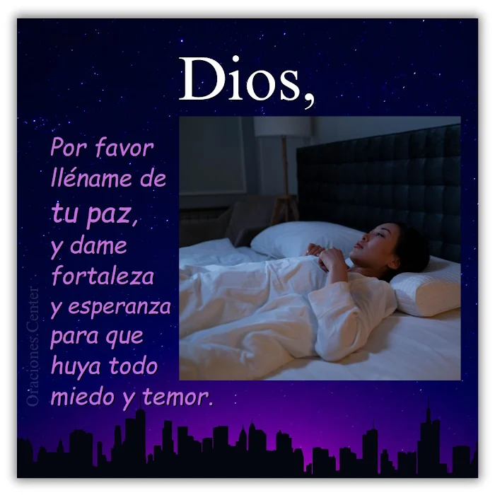 Oración a Dios para Dormir sin Miedo