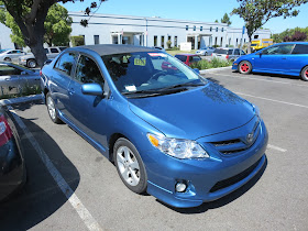 Same Corolla with new factory match paint from Almost Everything Auto Body.