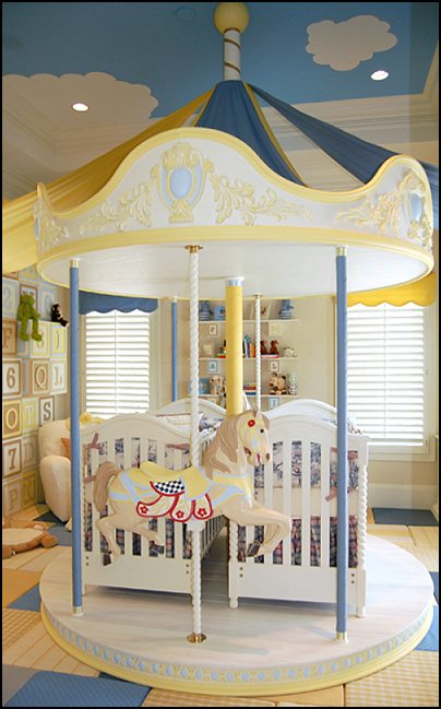 wall decor ideas for baby nursery Carousel Bedroom | 404 x 649