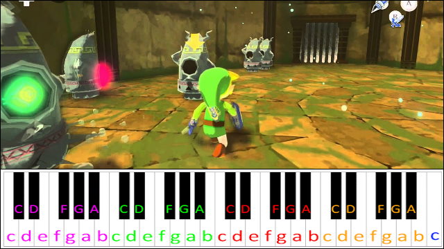 Wind Temple (The Legend of Zelda: The Wind Waker) Piano / Keyboard Easy Letter Notes for Beginners