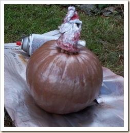 painted pumpkin bronze