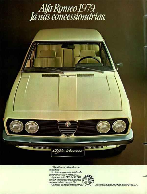 Campanha da Alfa Romeo veiculada em 1978 apresentando o modelo 79 do famoso automóvel