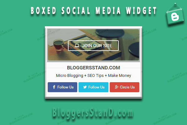 How To Add 4 In One Box Social Media Widget In Blogger template