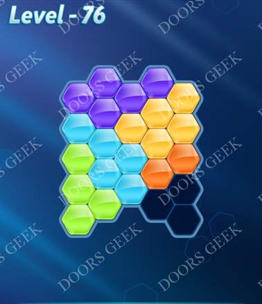Block! Hexa Puzzle [Regular A] Level 76 Solution, Cheats, Walkthrough for android, iphone, ipad, ipod