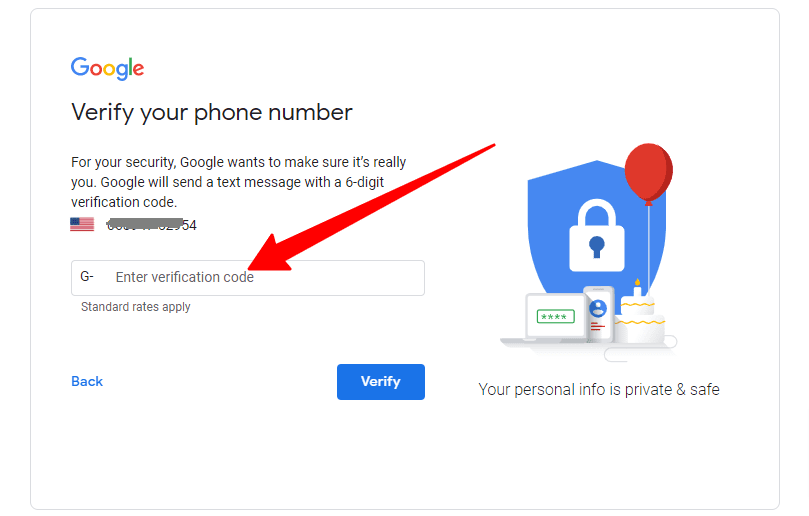 How to make new gmail account step 5