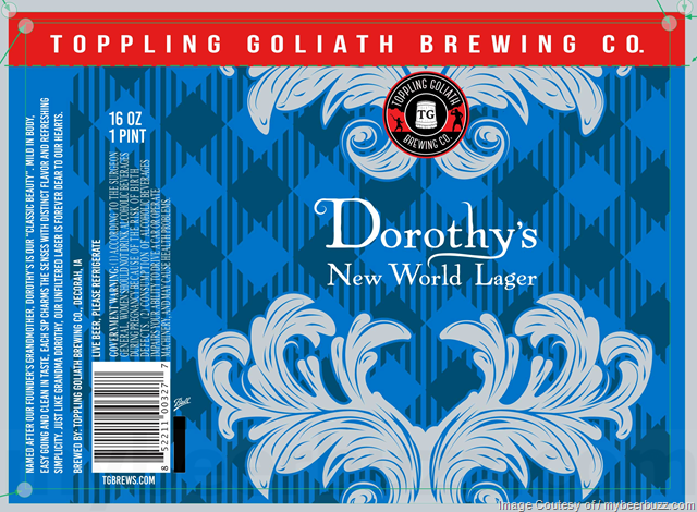 Toppling Goliath  Dorothy's new world lager 