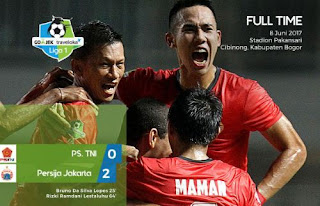  Persija Jakarta Menang 2-0 atas PS TNI