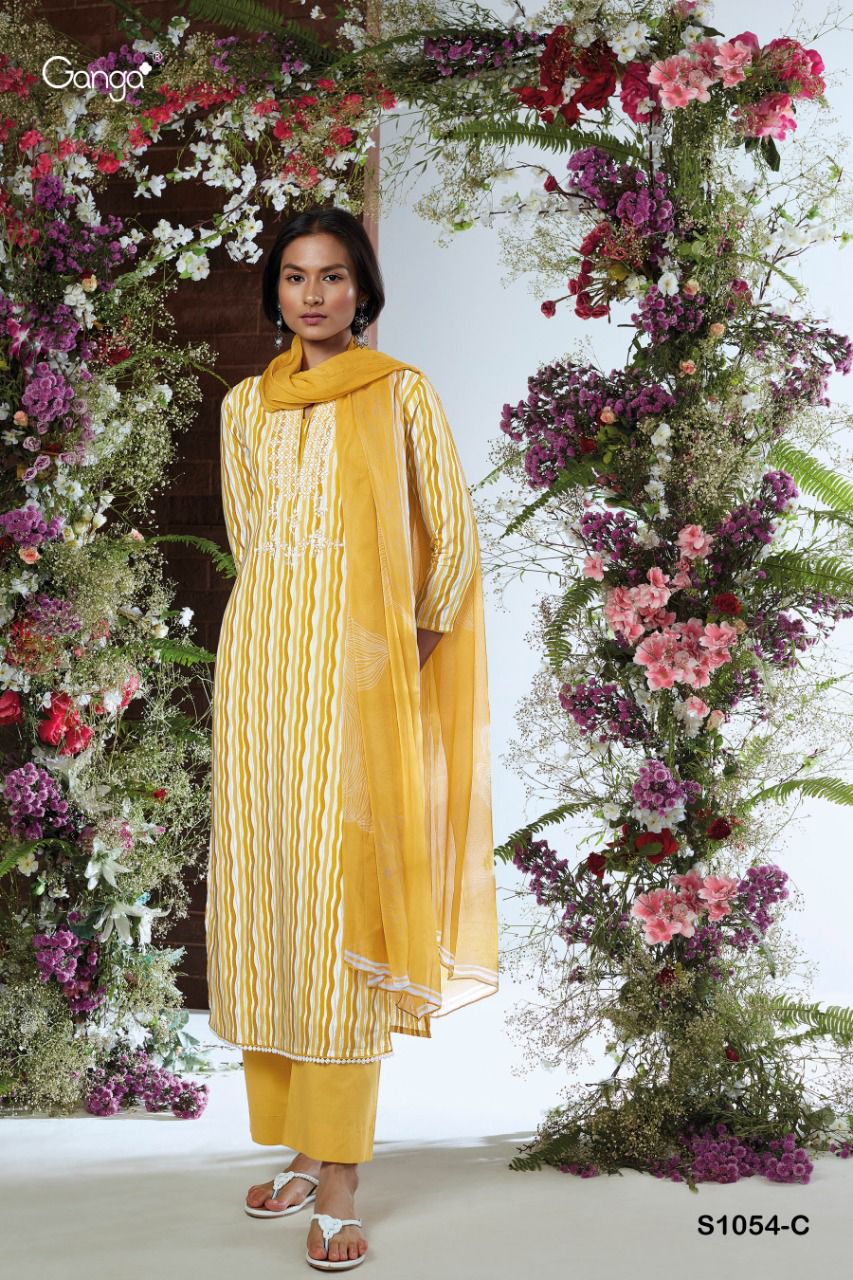 Ganga Saori 1054 Dress Material Catalog Lowest Price
