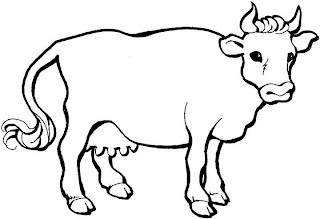 animal coloring pages,cow coloring pages