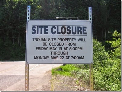 IMG_1952 Trojan Nuclear Power Plant Closure Sign on May 13, 2006