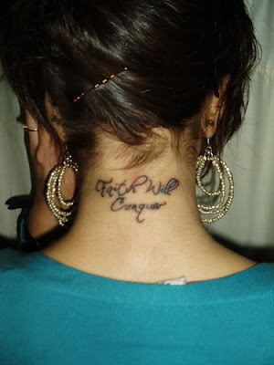 faith will conguers tattoo font on neck girls tattoo cursive fonts