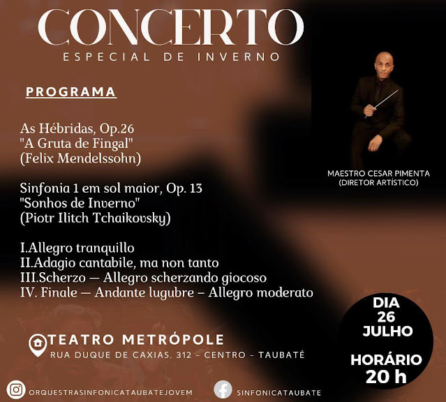 Teatro Metrópole: Osita realiza no dia 26 de julho o Concerto Especial de Inverno