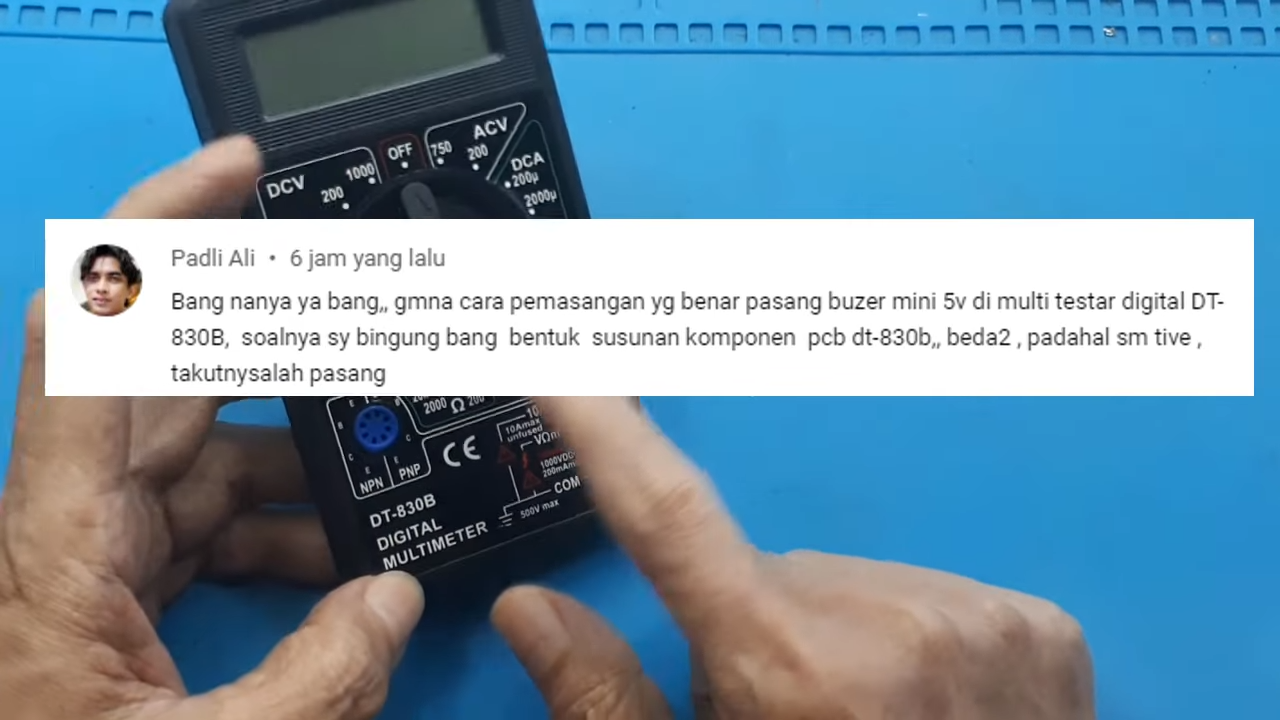 Pemasangan Buzzer pada Multimeter DT830B