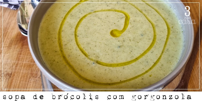 sopa de brócolis com queijo