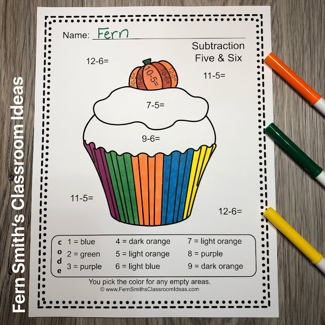 Grab These Adorable Halloween Color By Number Addition, Subtraction, Multiplication, & Division Bundle For Your Classroom Today!