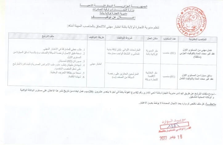 مديرية التجارة باتنة