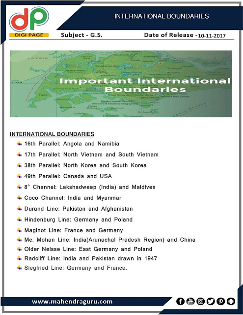 DP | Important International Boundaries | 10 - 11 -17
