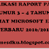 Raport Paud Umur 3 - 4 Tahun Dalam Bentuk Aplikasi Dengan Format Microsoft Excel 2016/2017