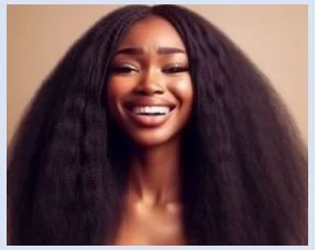 African woman with healthy hair and scalp