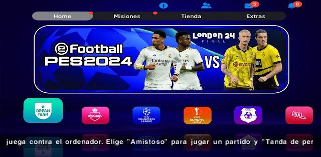 Efootball PES 2024 Para PPSSPP Android.