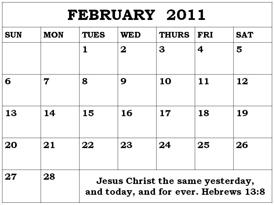 february 2013 calendar. a1 blank february 2013