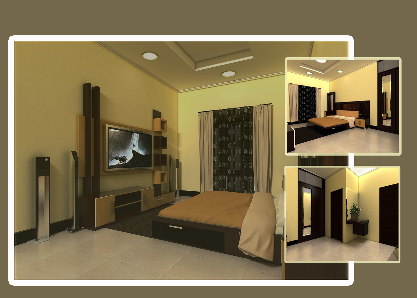 INTERIOR DESIGN DESAIN  KAMAR  TIDUR UTAMA